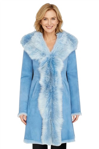 Femmes bleu mouton - bleu, cuir
