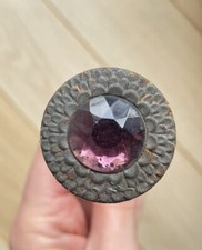 Large Pink / Purple Rhinestone Hat Pin - 3cm Art Nouveau 1900