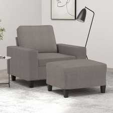 Fauteuil avec repose-pied Gris