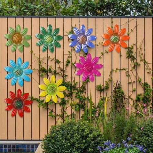 Ensemble art mural fleur fer - , 8