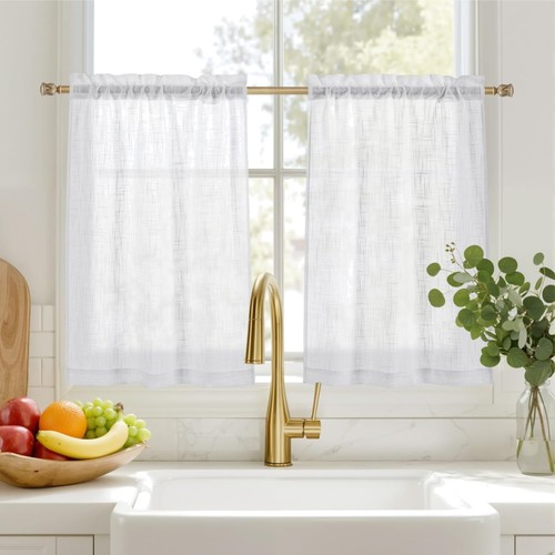 Rideaux cuisine 60x90 - rideaux, blanc