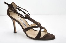 MANOLO BLAHNIK Brown Suede