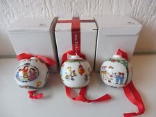 3 Hutschenreuther Christmas balls 1996-97-98 6 cm balls!