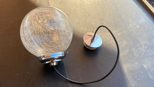 Globe verre craquele lampe - craquele,