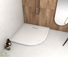 Receveur de Douche d'angle plat Axim 80x80 90x90 x4,5 cm Silicon siphon GRATUIT