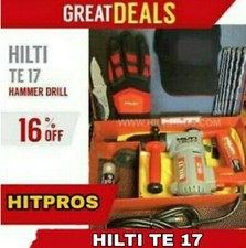 HILTI TE 17, GREAT CONDITION, FREE BITS, HILTI GLOVES, EXTRAS, FAST SHIP