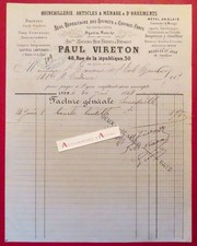 ● Paul VIRETON 1882 Hardware Ornaments Deposit. Ozier Frémot safes