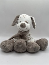 NATTOU Plush Puppy Dog Lovey Floppy Brown Cream Polka Dots Scarf Stuffed Animal 