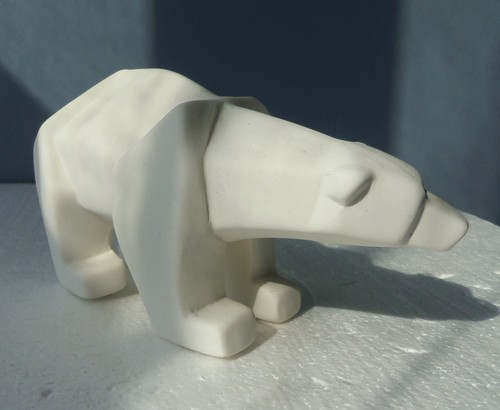 Ours art déco biscuit - art,