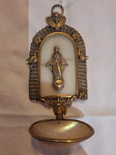 Bénitier laiton nacre et - laiton,