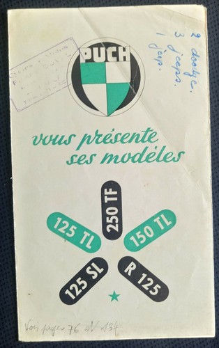 Catalogue moto puch 1953 - catalogue,
