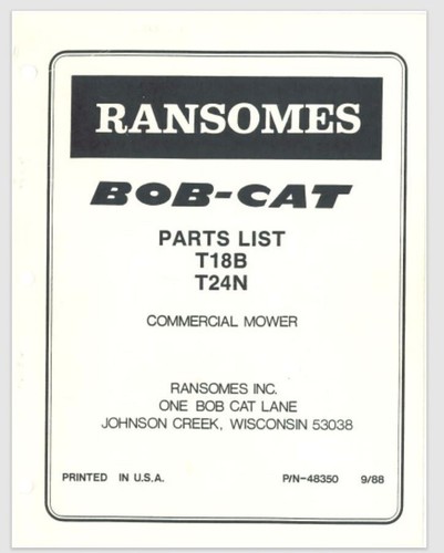 Ransomes bobcat t18b - ransomes,