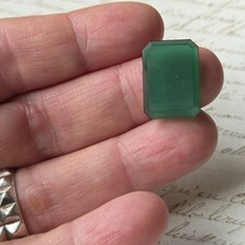 Cornaline Agate Verte Ancienne pour Bijou 18 mm Intaille Héraldique