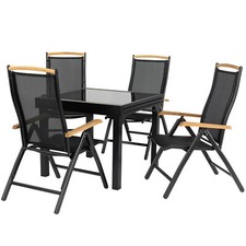 Ensemble de meubles de jardin Table en verre DIPLOMAT QUADRO ib style®