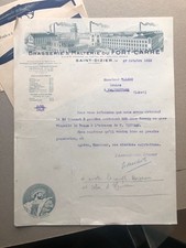 Invoice 1933 Brasserie-Malterie du Fort-Carré beer st dicier brewery