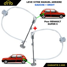 Mecanisme de Vitre Arriere Gauche + Droit pour Super 5 7700762611 7700762612
