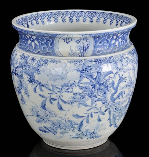 Grand pot fleurs brasero - pot,