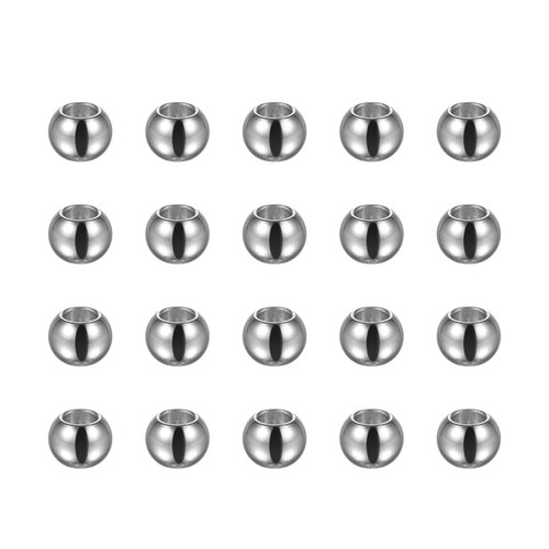 40pcs perles 6mm inox - 40pcs,