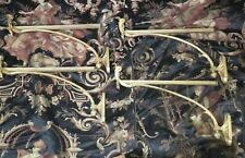 Rare 2 Pairs EpokXIX Gold Bronze Castle Curtain Rod Holder stLXVI