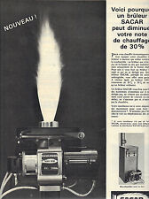 1966 ADVERTISING ADVERTISEMENT SAC burner heating