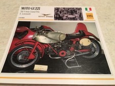 Fiche moto collection Atlas motorcycle Moto Guzzi 500 V twin GP E. Lorenzetti 51