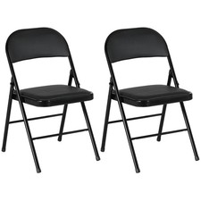 HOMCOM Lot de 2 chaises