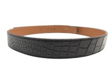 VINTAGE LIEN DE CEINTURE HERMES EN CUIR CROCODILE ALLIGATOR T85 32 MM BELT 3200€
