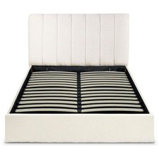 Lit Coffre Design Bouclette "Songa" 140x190cm Beige