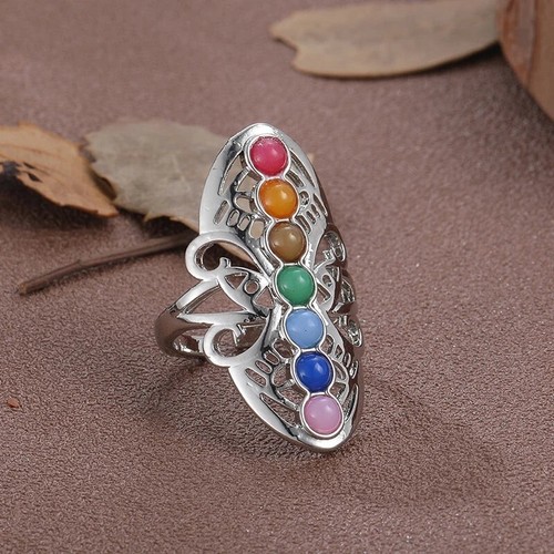 Bague réglable chakras en - réglable, 7