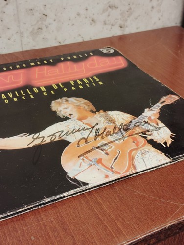 Disque signé johnny hallyday - disque,