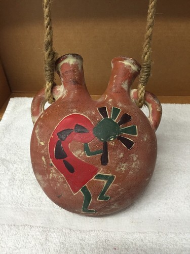 Double spouted clay pottery - double,