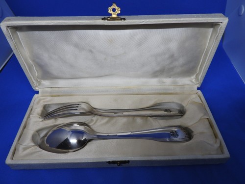 Antique silver metal cutlery - silver,