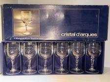 Set of 6 Cristal D’Arques Matignon glasses engraved