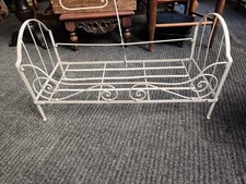 *ANTIQUE WROUGHT IRON DOLL BED 19th century for LARGE DOLL