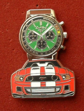 FORD MUSTANG CAR PIN - WATCH - SILVER BACKGROUND - NUMBER 9/15