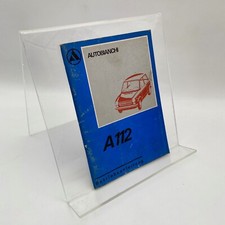 Autobianchi A112 Owners Manual Operation Maintenance Board Book 1973 Vintage