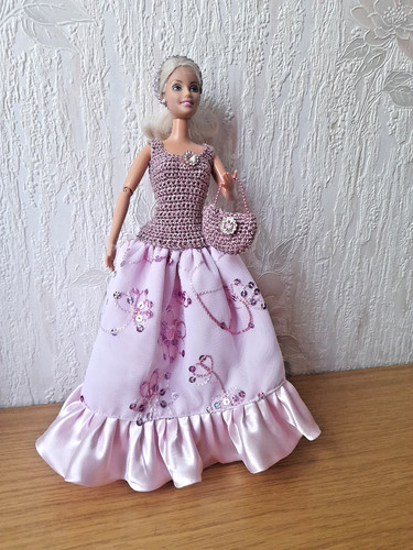 Robe longue blanche rose - longue,