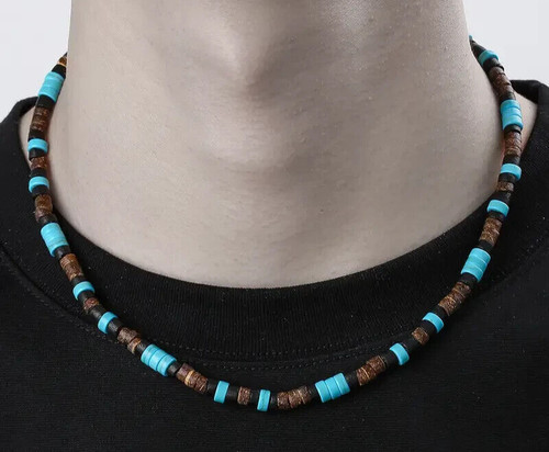 Collier homme perles - collier, de