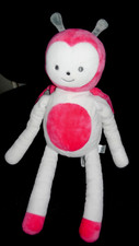 doudou peluche coccinelle blanc rose rouge OBAIBI (2 dispo)