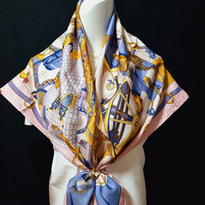 RARE VINTAGE HERMES Silk Scarf "Soleil de Soie" Carre 90 designed by Caty Latham