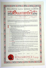 ROLLS ROYCE : CERTIFICAT DE