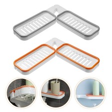  2 Pcs Support De Rangement Salle Bain Tablette Murale Rabattable