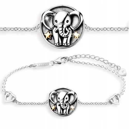 Bracelet éléphant argent - bracelet,