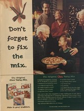 1998 Chex Party Mix Recipe Christmas PRINT AD Family - Fix The Mix VTG 1990s
