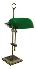 Lampe de banquier Lampe de banquier en laiton antique/verre 55 cm VERT Sea-Club