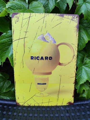 Plaque métal ricard - métal,