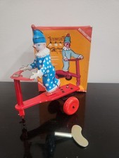 Roli Zoli Wind-Up Clown on Scooter Toy with Box – Made in Hungary – Works!