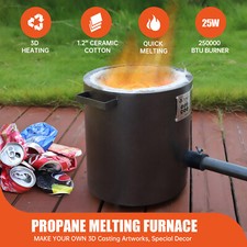 6KG 12KG Gas Propane Melting Furnace BurnerTongs Kit Metal Gold Aluminum Melter