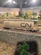 HO Rapido Canadian National 4 Bay Hopper Used Original Box Custom Weathered