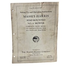 Massey Harris No 6 Semi Mounted Mower Manual Tractor Implement